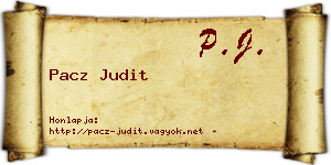 Pacz Judit névjegykártya